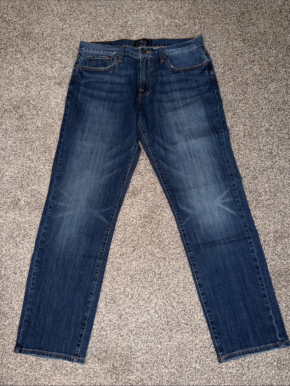 Lucky Brand Men's Straight Jeans in Dark Blue Wash